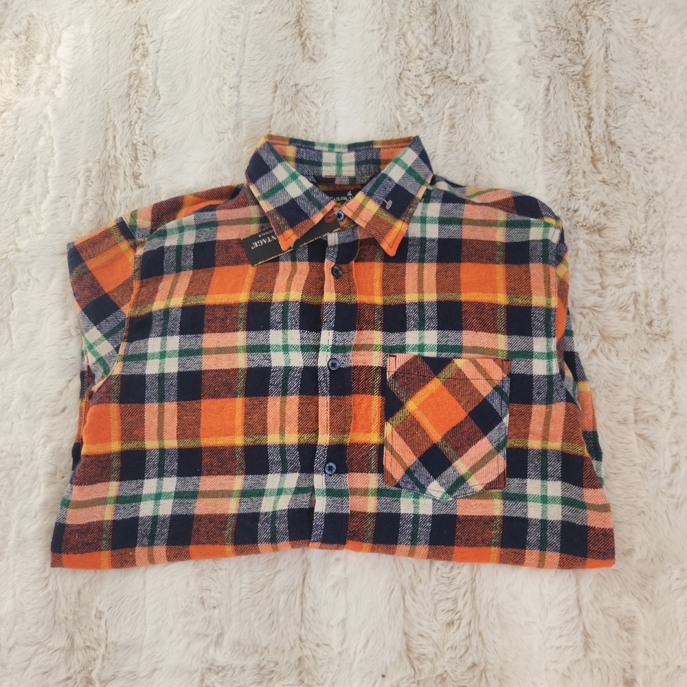Tailor Vintage Multicolor Plaid Button Down Shirt - Picture 3 of 12